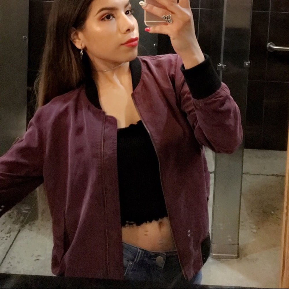 Suede Bomber Jacket